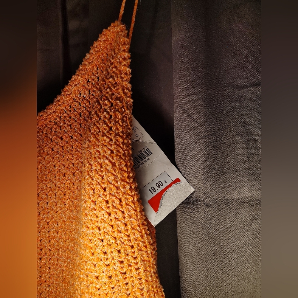 Zara Orange Ribbed Sleeveless Camisole - Picture 3 of 9